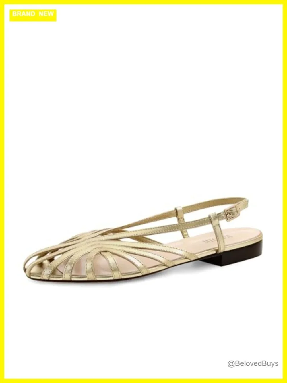 Women's Square Toe Flat Sandals Adjustable Slingback Buckle Slip On Summer